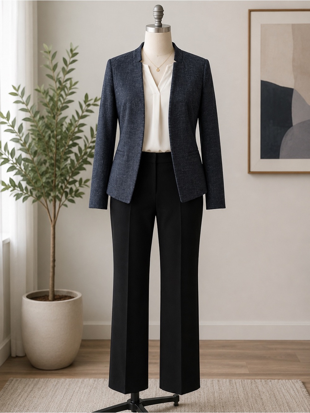 Apt. 9 Black Straight-Leg Dress Trousers